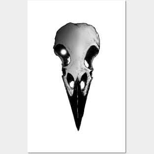 Dark Raven Skull Posters and Art